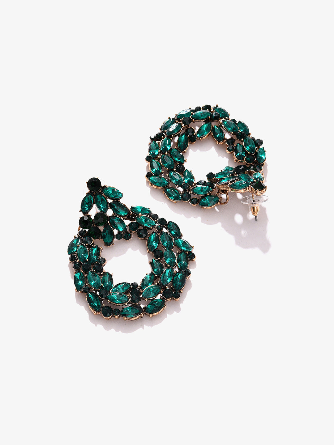 Gold Plated Designer Stone Drop Earring