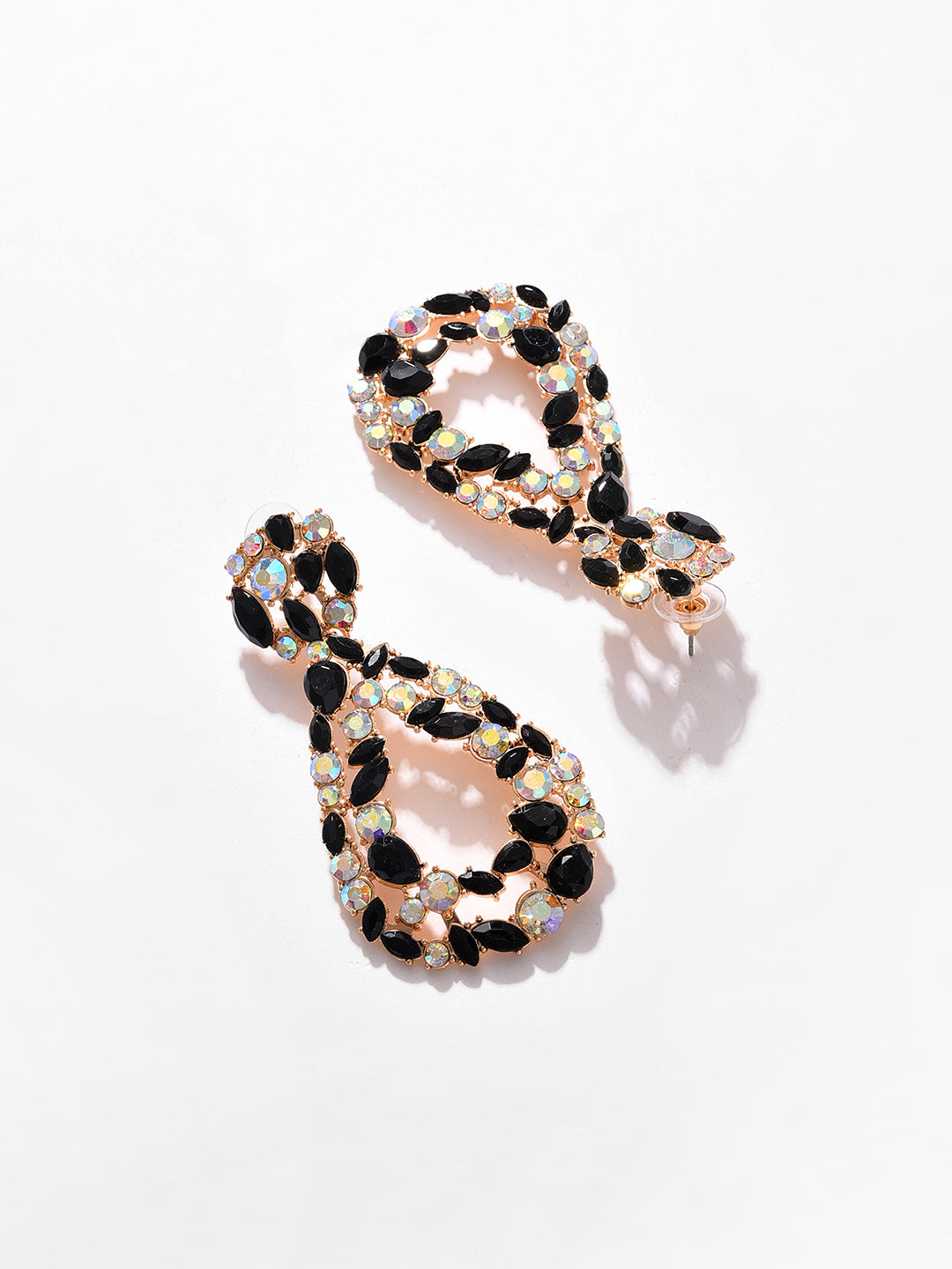 Gold Plated Designer Stone Drop Earring