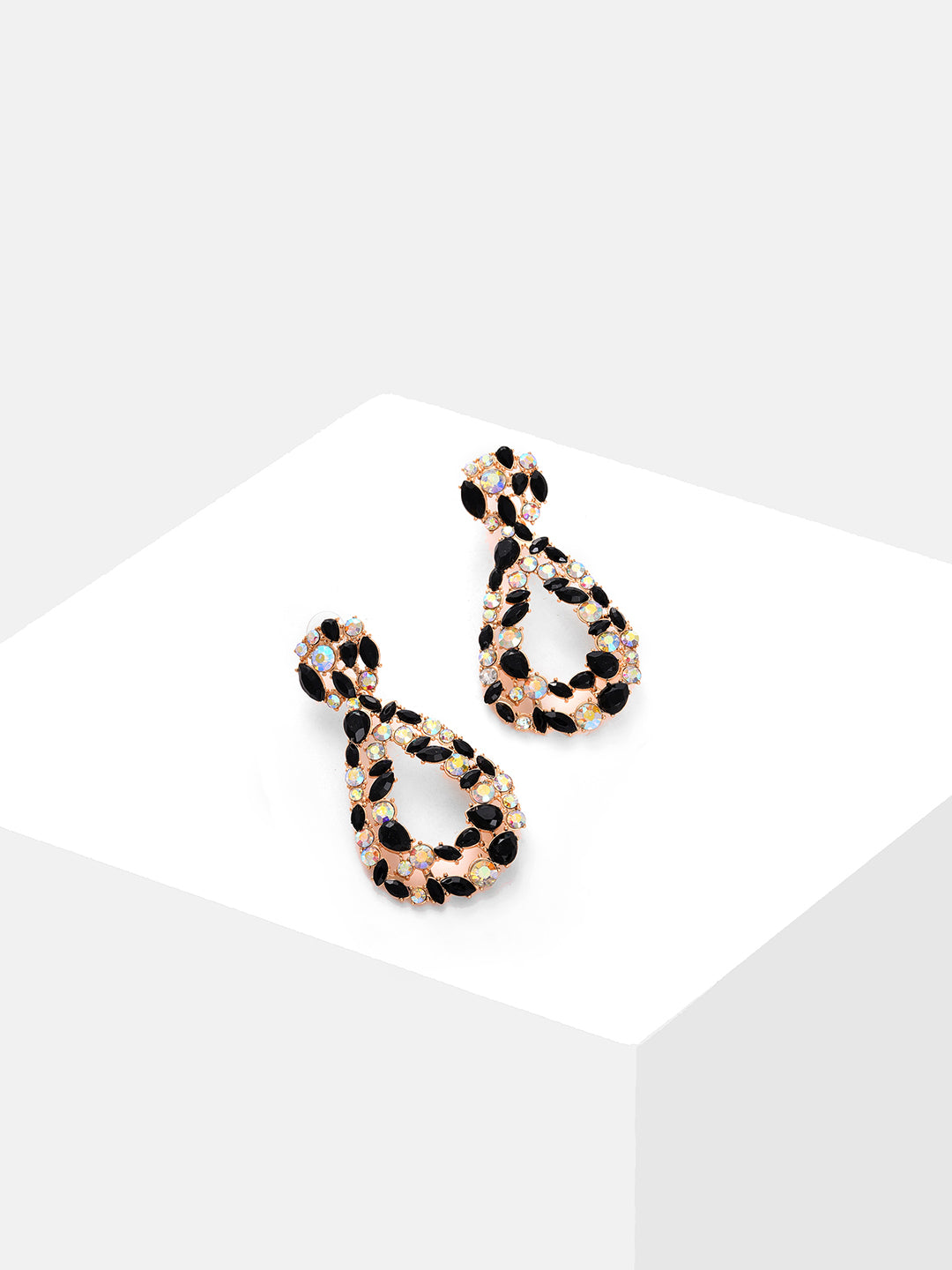 Gold Plated Designer Stone Drop Earring