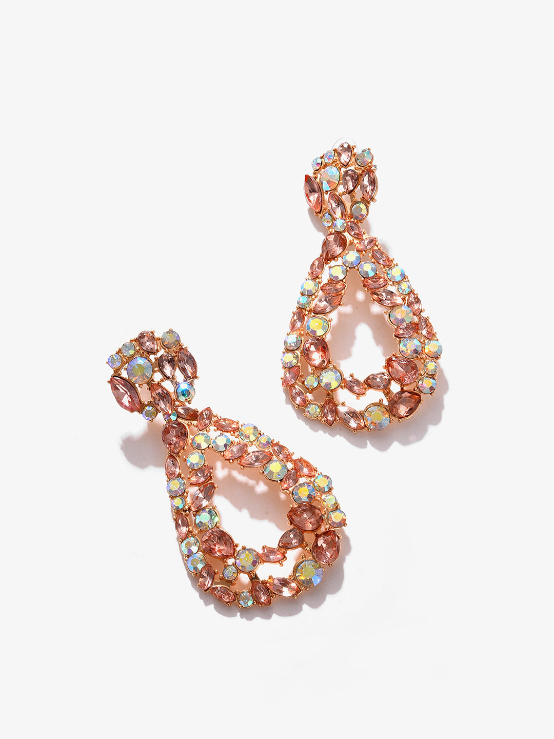 Gold Plated Designer Stone Drop Earring