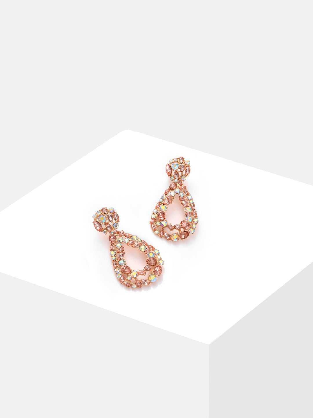 Gold Plated Designer Stone Drop Earring