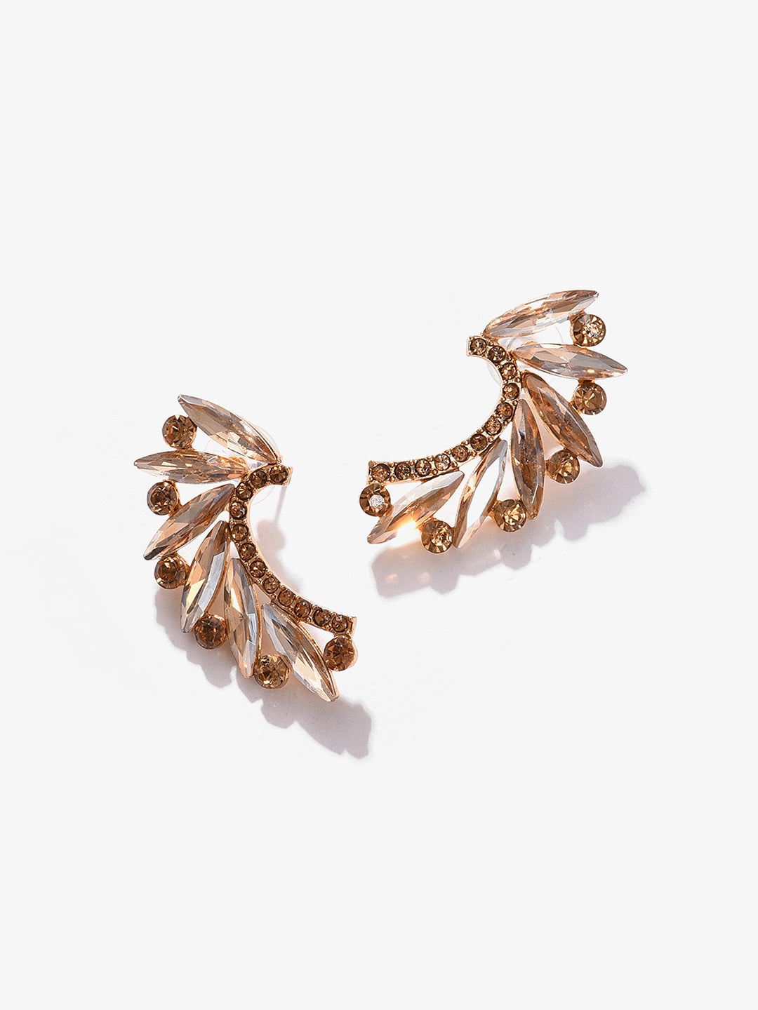 Gold Plated Designer Stone Stud