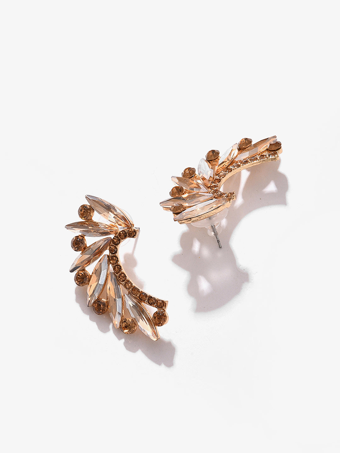 Gold Plated Designer Stone Stud