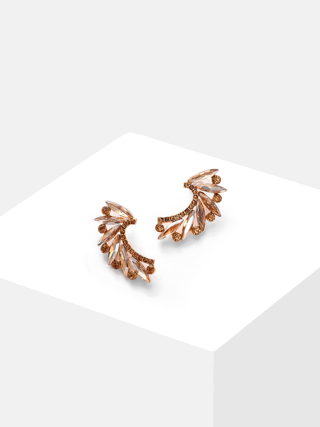 Gold Plated Designer Stone Stud