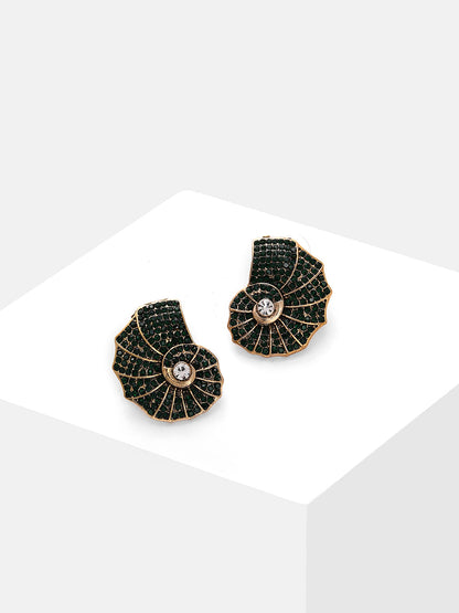 Gold Plated Designer Stone Stud