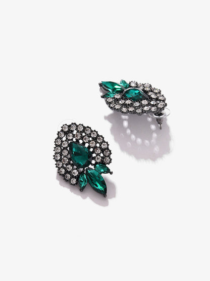 Gold Plated Designer Stone Stud