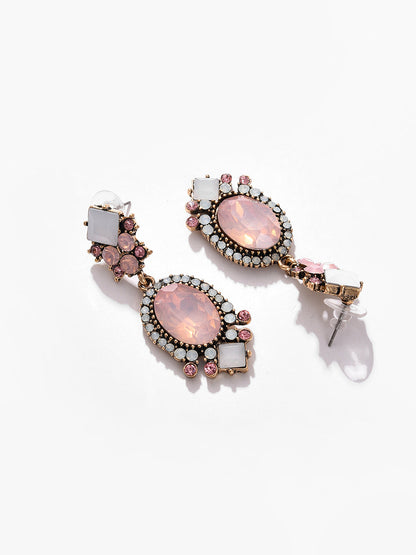 Gold Plated Designer Stone Drop Earring