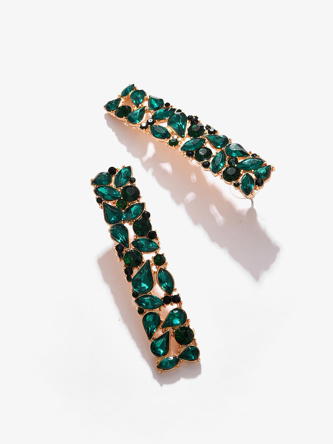 Gold Plated Designer Stone Drop Earring