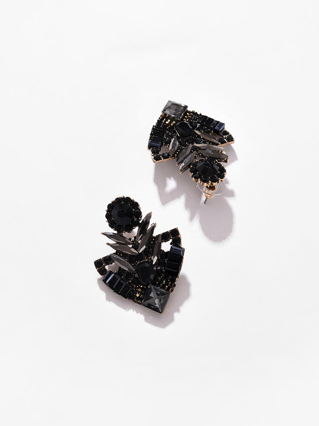 Gold Plated Designer Stone Stud