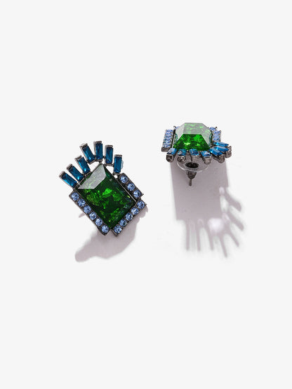 Silver Plated Designer Stone Stud