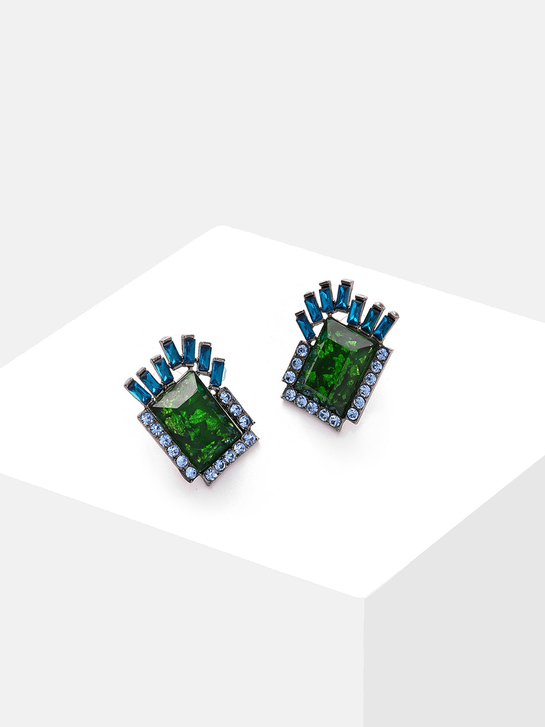 Silver Plated Designer Stone Stud