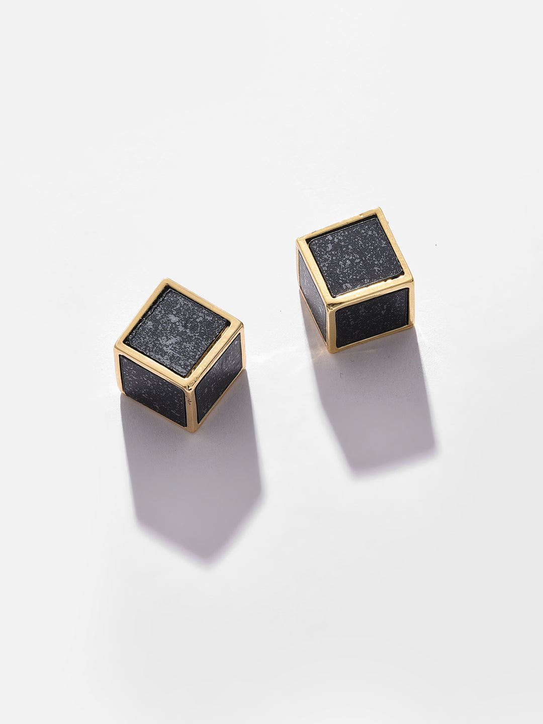 Gold Plated Designer Stone Stud Earrings