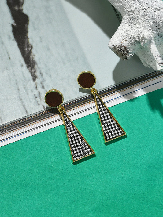 Gold Plated Designer Stone Drop Earrings