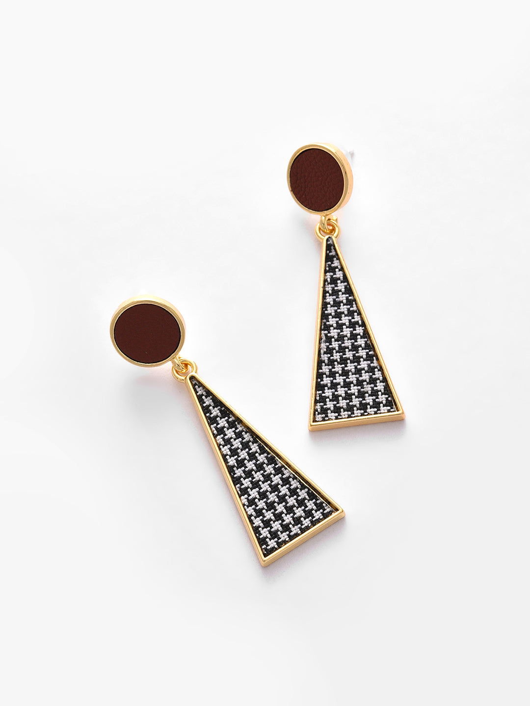 Gold Plated Designer Stone Drop Earrings