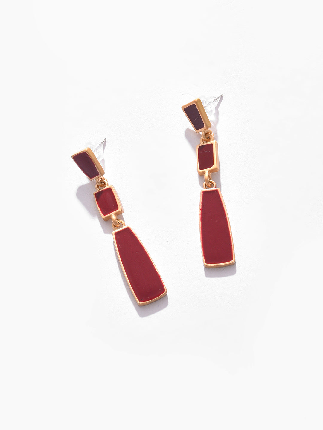 Gold Plated Designer Stone Drop Earrings