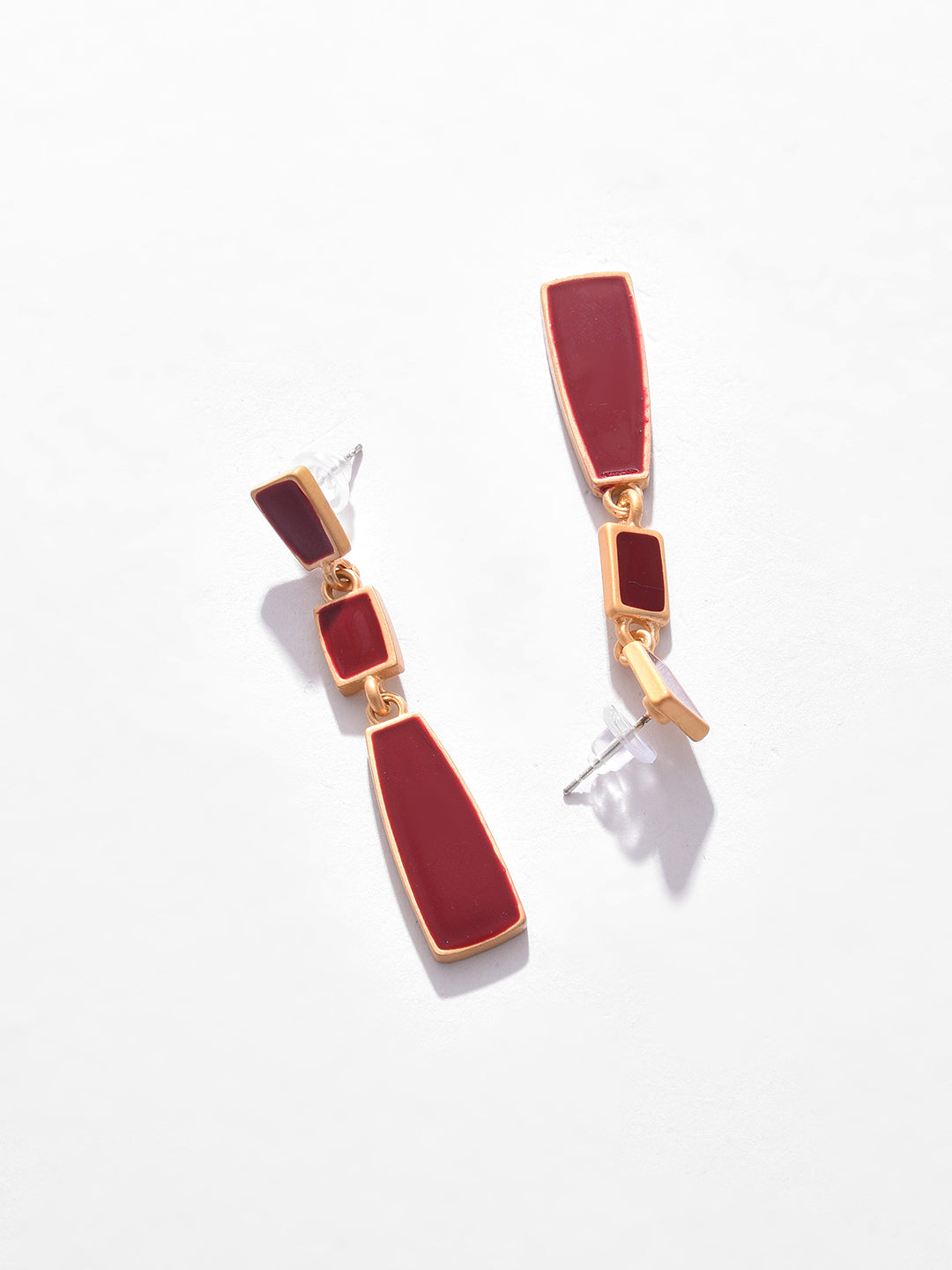 Gold Plated Designer Stone Drop Earrings