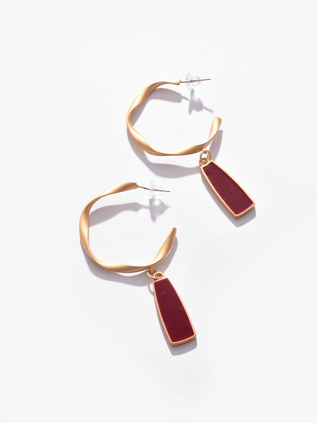 Gold Plated Designer Stone Drop Earrings