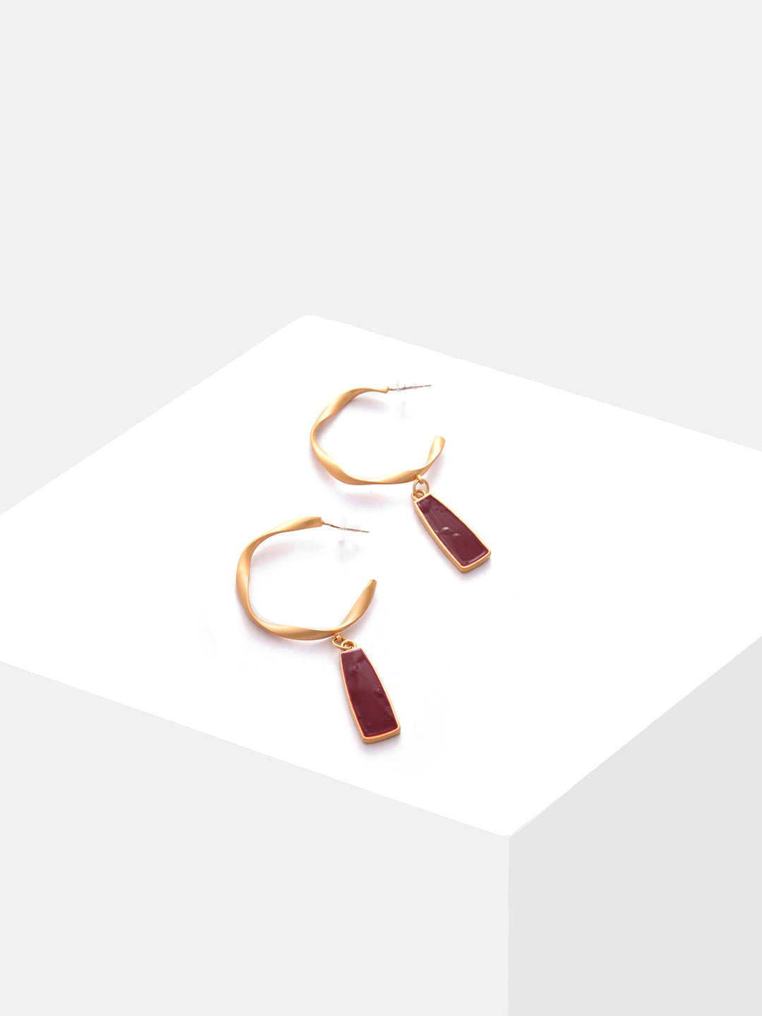 Gold Plated Designer Stone Drop Earrings