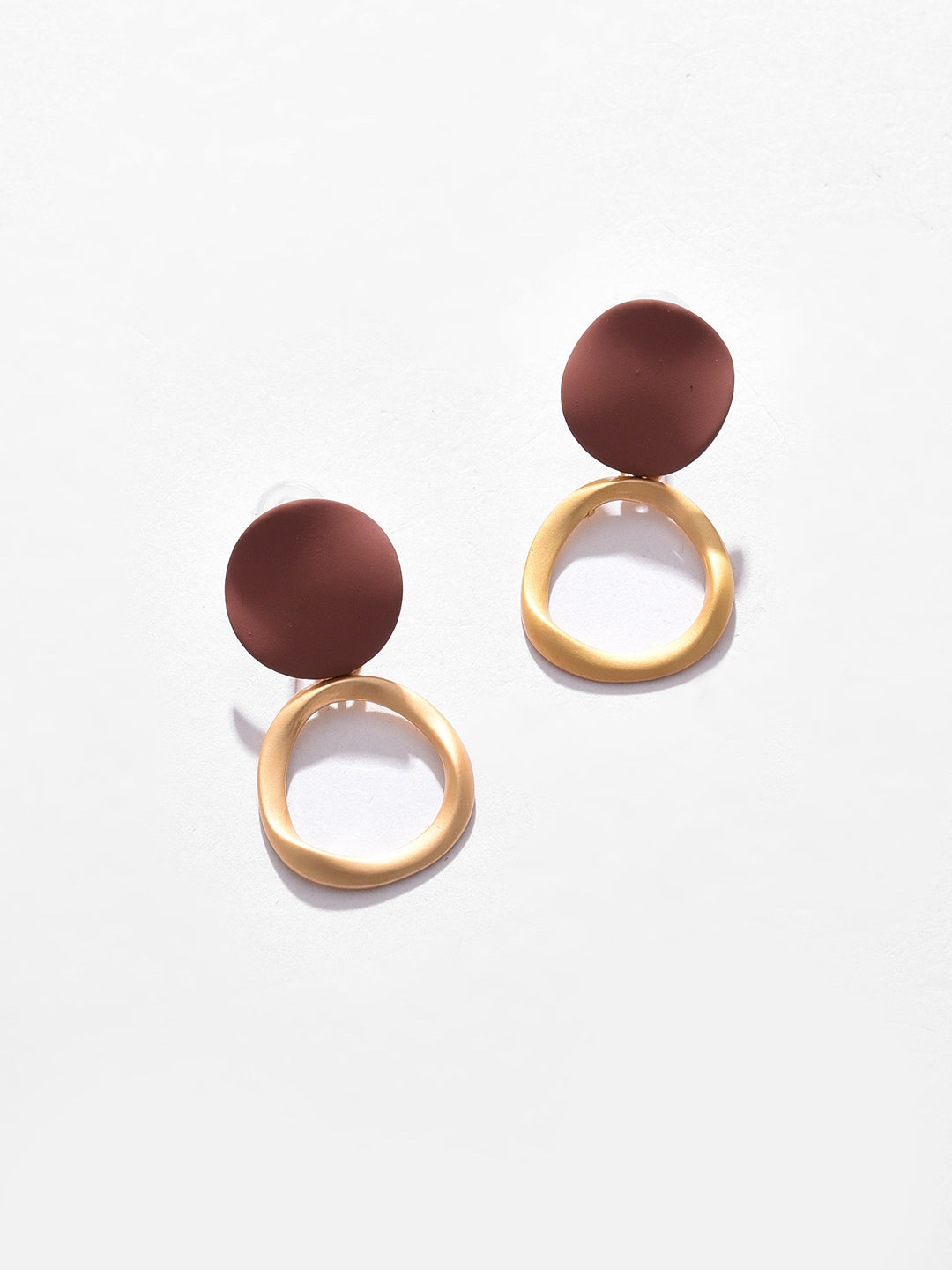 Gold Plated Designer Stone Drop Earrings