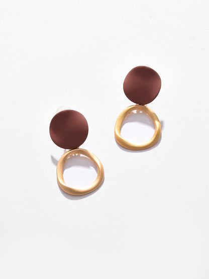 Gold Plated Designer Stone Drop Earrings