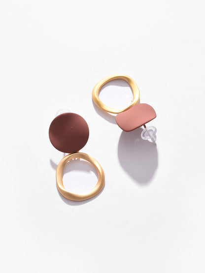 Gold Plated Designer Stone Drop Earrings