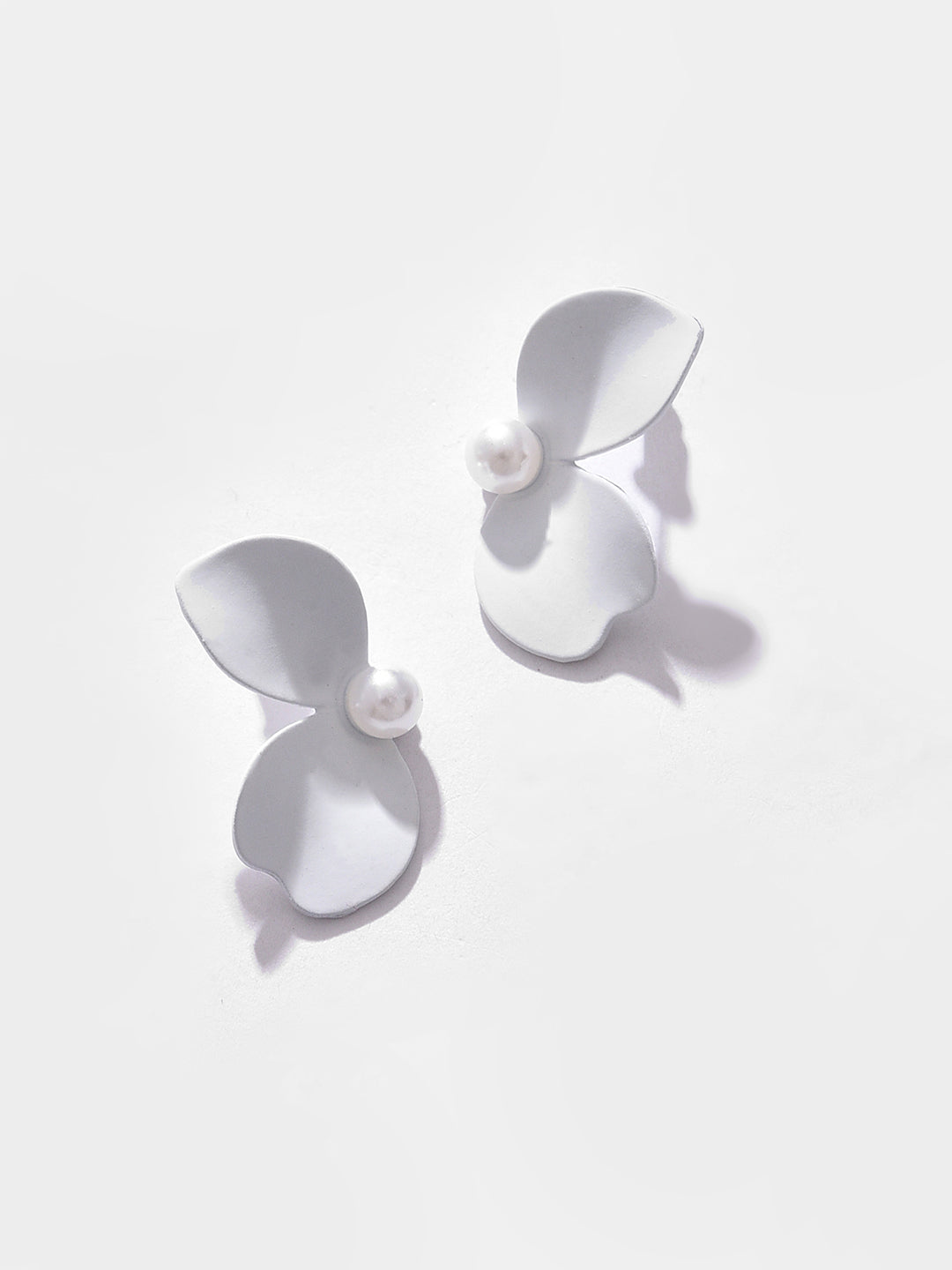 Gold Plated Pearl Stud Earrings