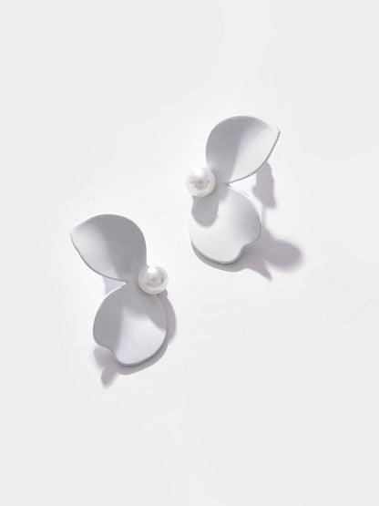Gold Plated Pearl Stud Earrings