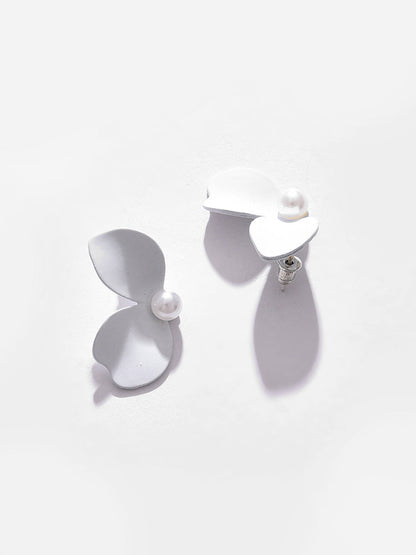 Gold Plated Pearl Stud Earrings