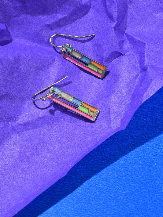 Silver Plated Designer Drop Earrings