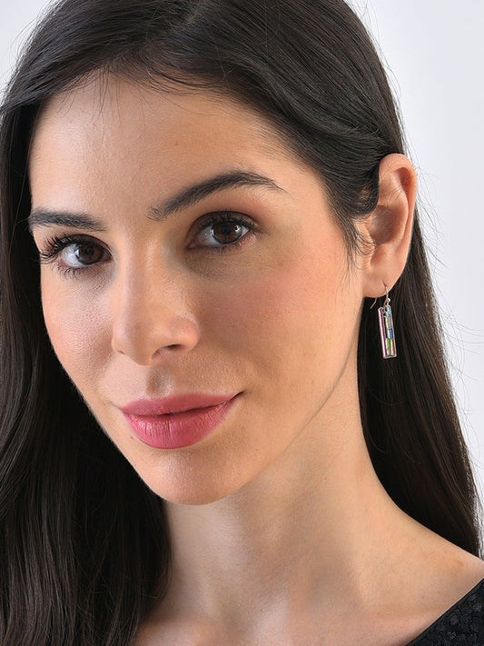 Silver Plated Designer Drop Earrings
