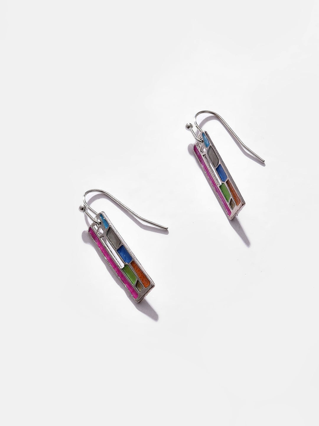 Silver Plated Designer Drop Earrings