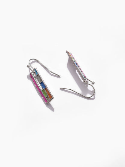 Silver Plated Designer Drop Earrings