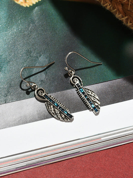 Silver Plated Designer Drop Earrings
