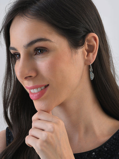 Silver Plated Designer Drop Earrings