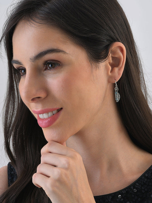 Silver Plated Designer Drop Earrings
