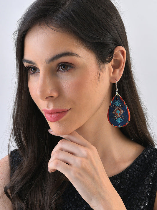 Silver Plated Designer Drop Earrings