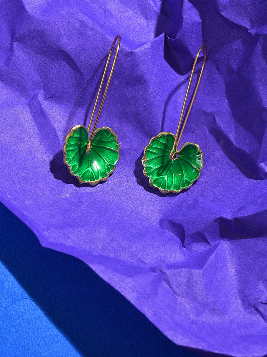 Gold Plated Designer Drop Earrings