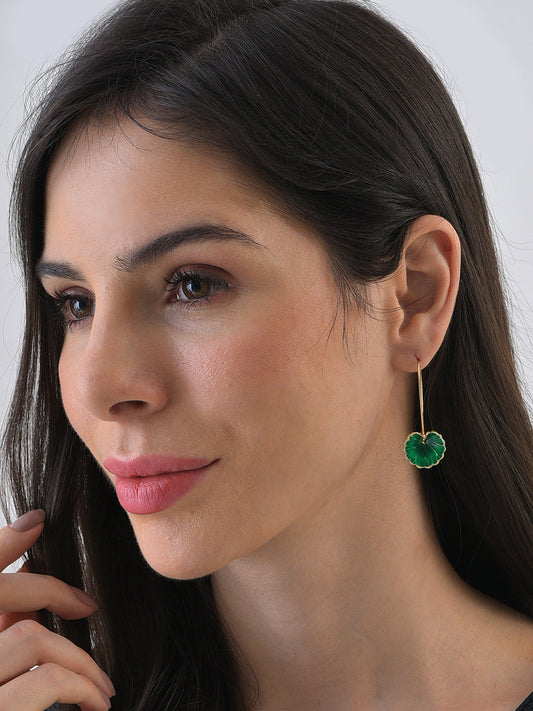 Gold Plated Designer Drop Earrings