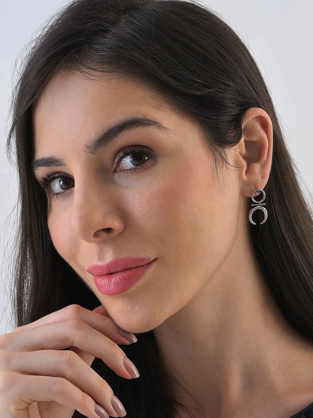 Silver Plated Designer Drop Earrings