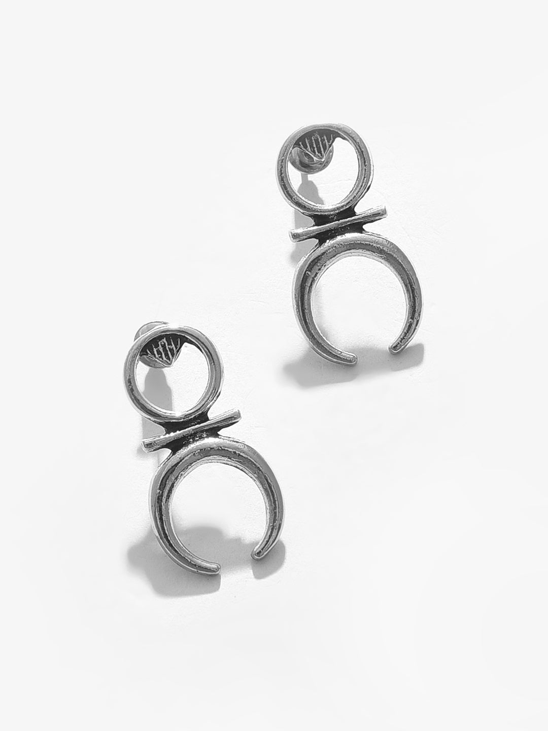 Silver Plated Designer Drop Earrings