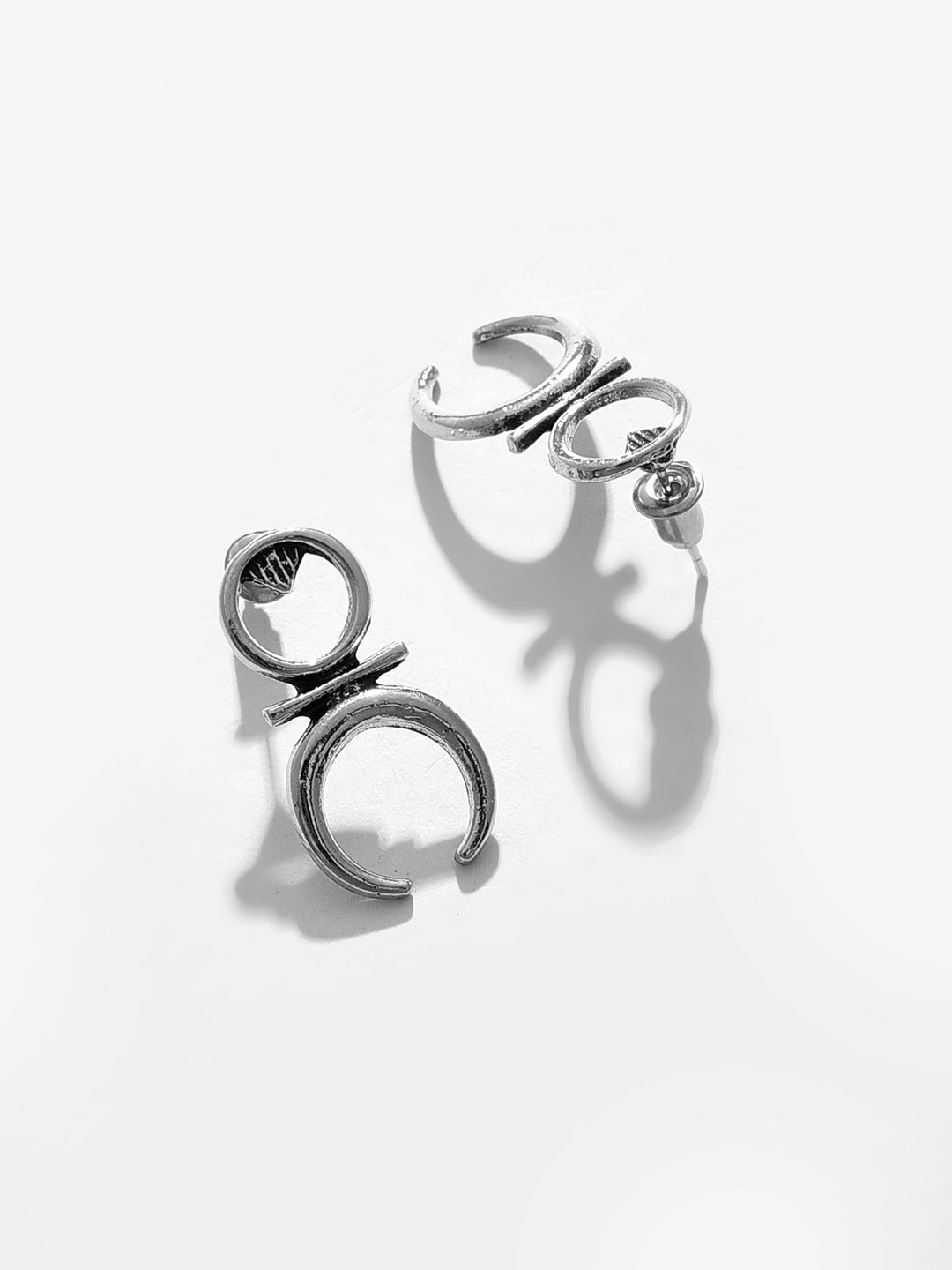 Silver Plated Designer Drop Earrings