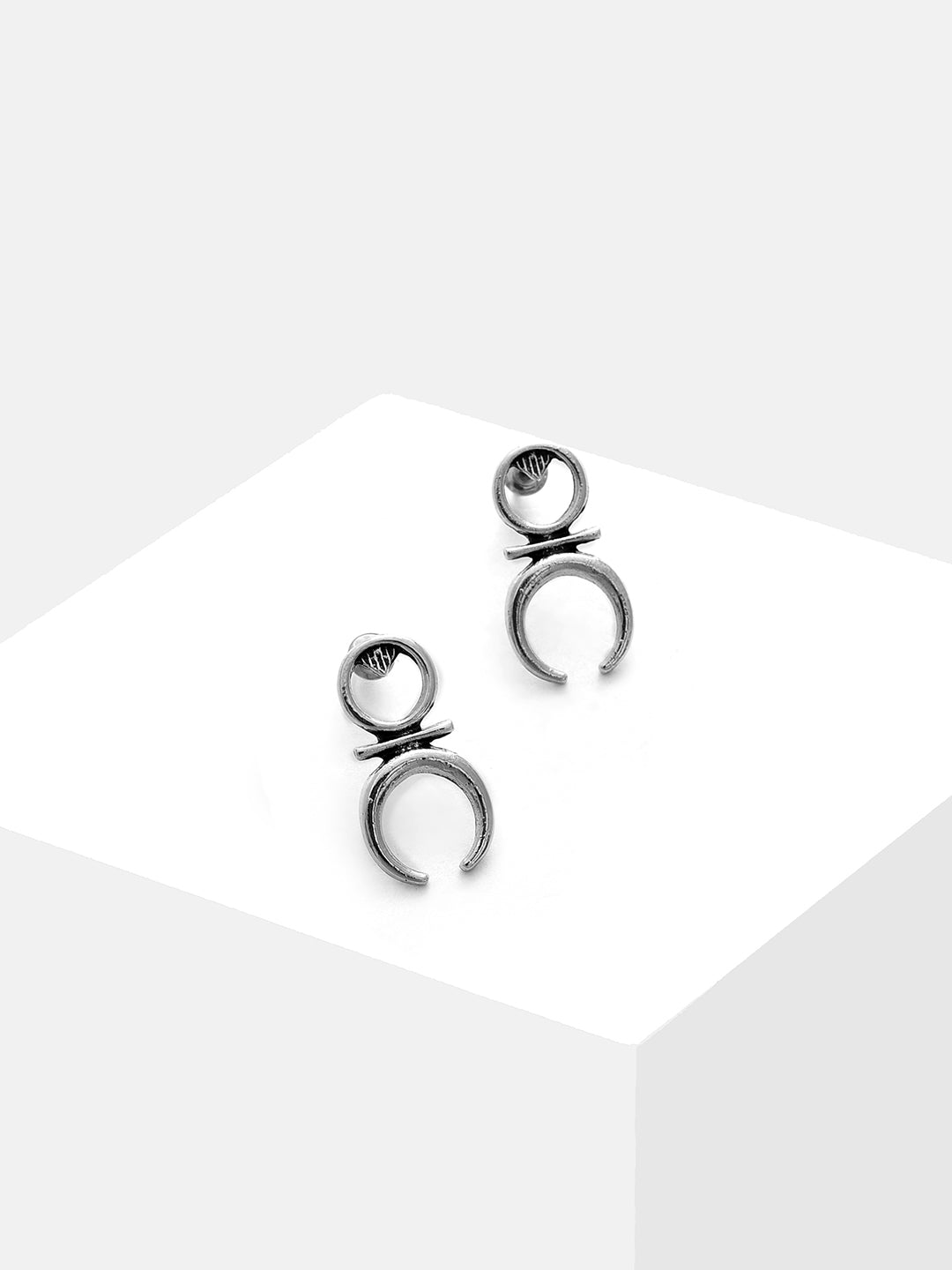 Silver Plated Designer Drop Earrings