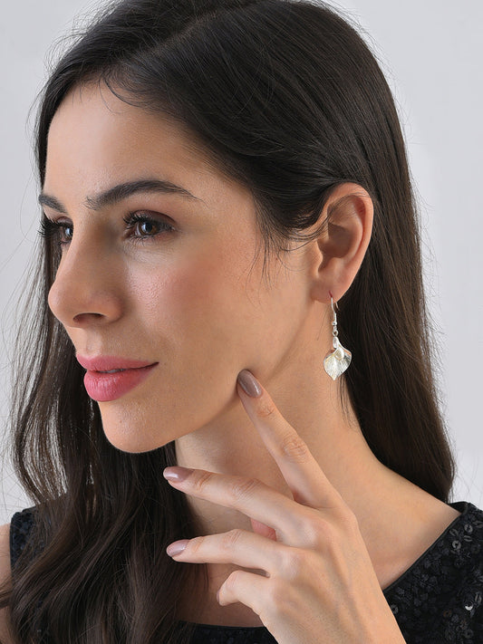 Silver Plated Designer Drop Earrings