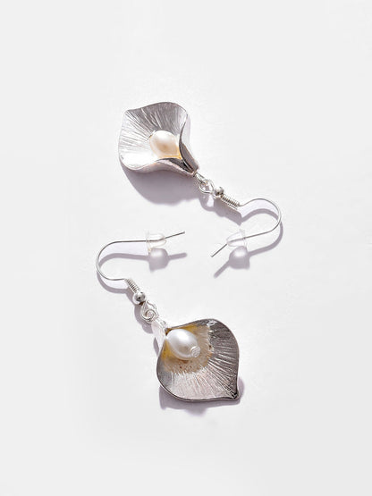 Silver Plated Designer Drop Earrings