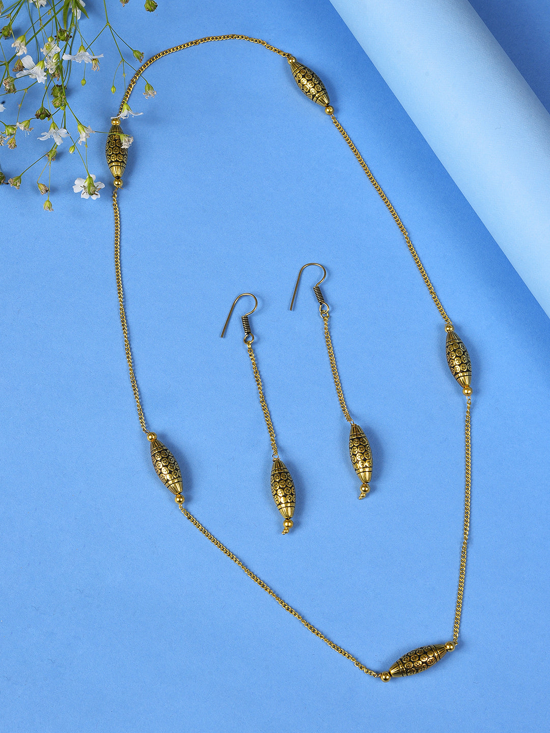 Gold Kundan Drop Earring