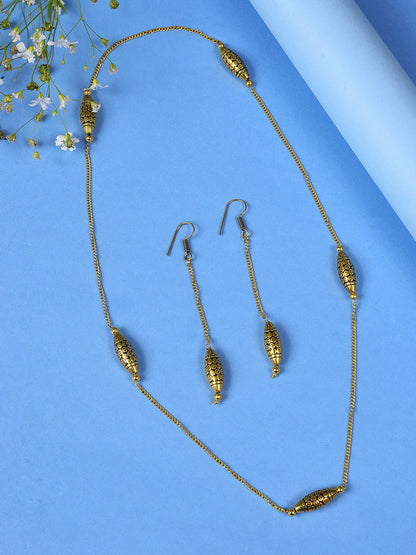 Gold Kundan Drop Earring
