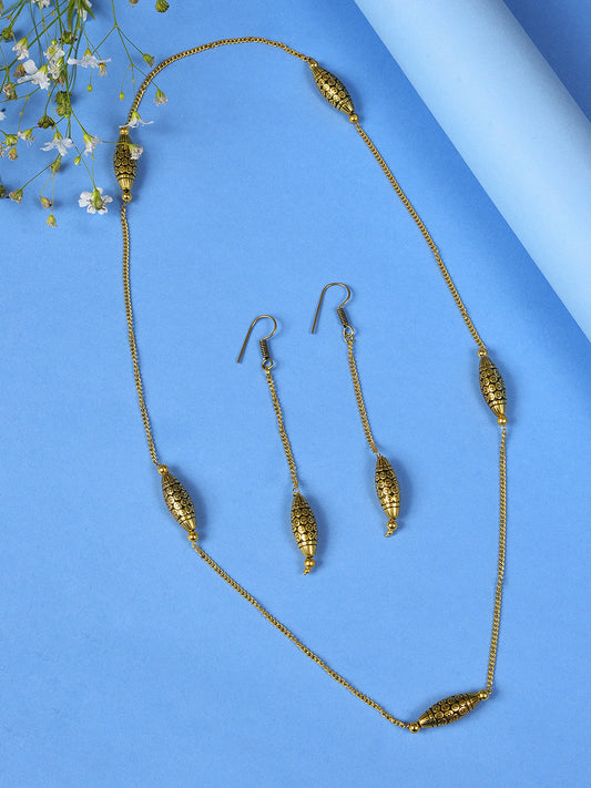 Gold Kundan Drop Earring