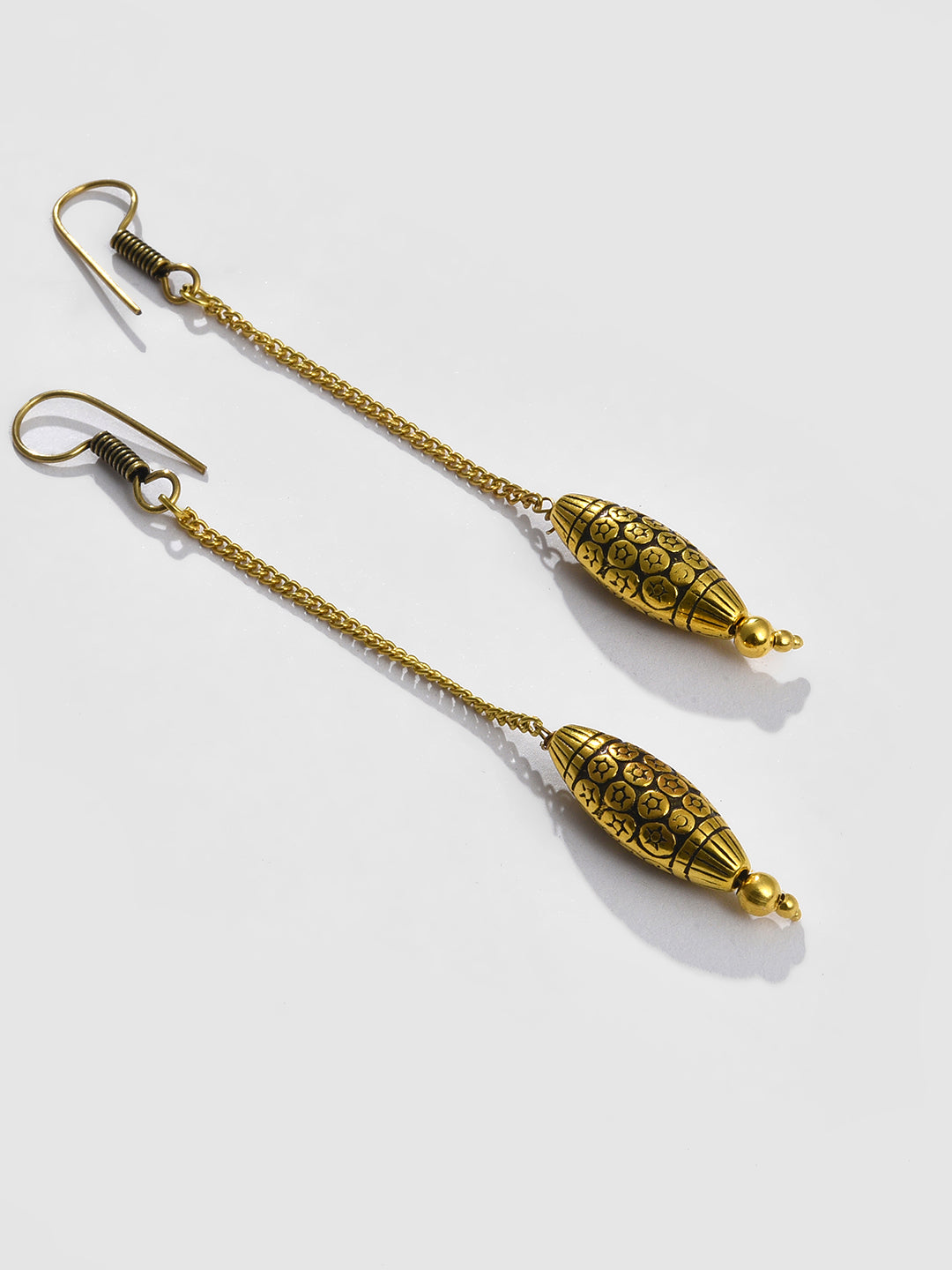 Gold Kundan Drop Earring