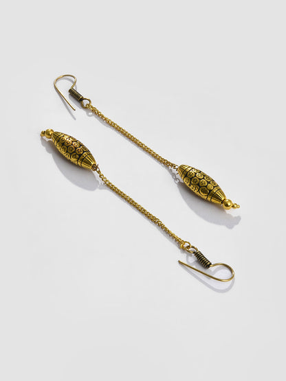 Gold Kundan Drop Earring