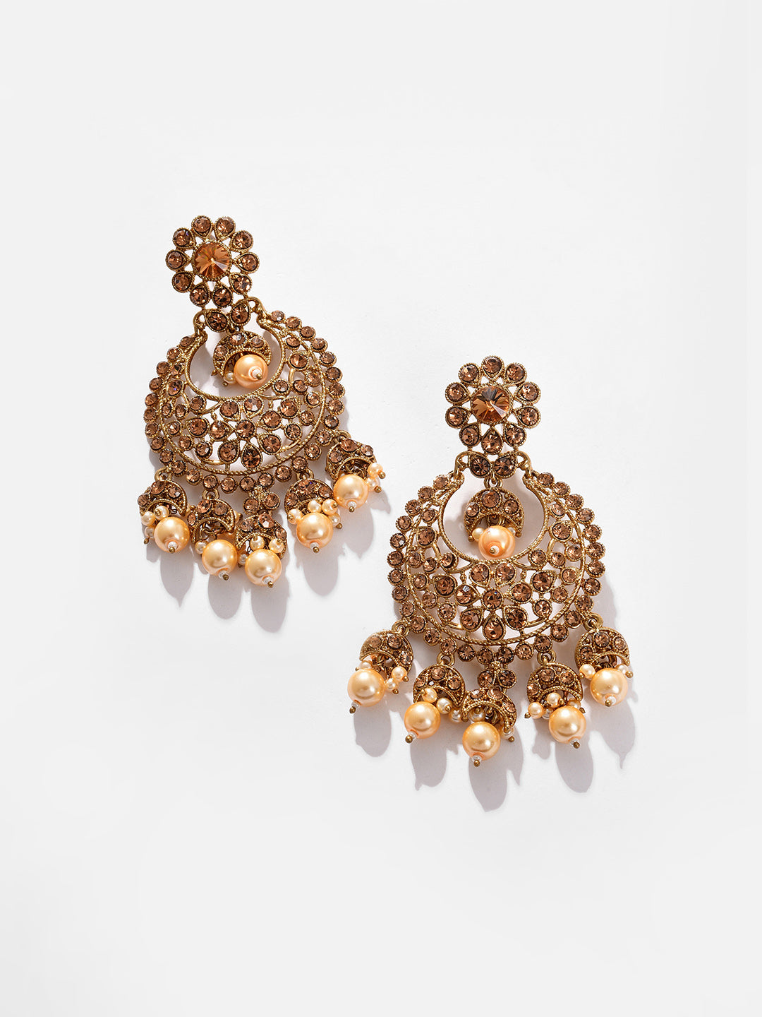 Gold Plated Beaded Choker, Maag Tikka And Earring Set